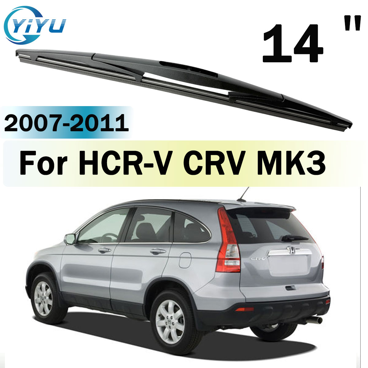 Car Accessories Honda Crv - 14 インチ車のフロントガラスフロントガラスリアワイパーブレードホンダ HCR-V CRV MK3 2007-2011