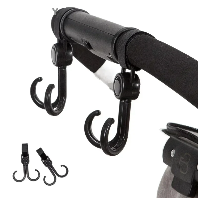 Car Accessories For Baby - 2 個フックベビーカー車のショッピングカートフックベビーカーアクセサリー回転 360 度フック乳母車オーガナイザーバッグハンガー
