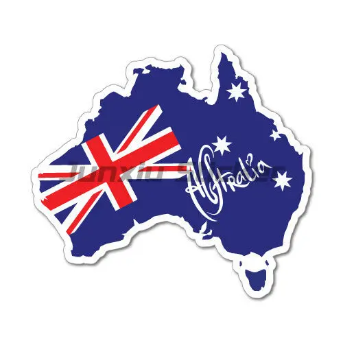 Car Accessories Australia - オーストラリアビニールカーステッカーラップトップカーフラグ荷物トラベルタグキャンピングカー壁自転車防水 PVC デカールアクセサリーデカール