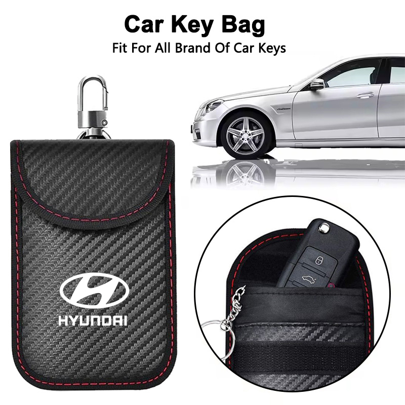 Car Key Signal Blocker - 車のキーケース信号ブロッカーバッグ RFID シールドポケットヒュンダイ i10 i20 ツーソンアクセントエラントラサンタフェソナタ自動車アクセサリー