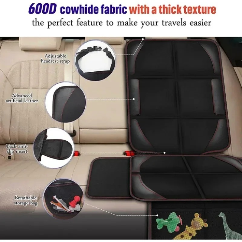 Car Accessories For Baby - テスラ モデル3 Y ベビーシート用 車用安全シート保護パッド 滑り止めプロテクター