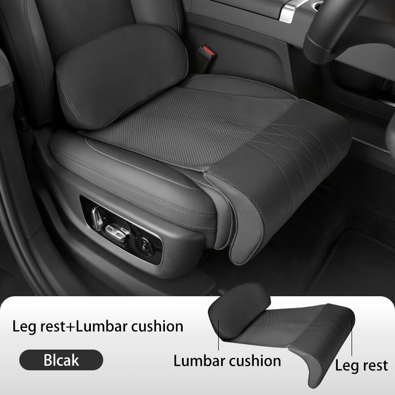Car Seat Cushion Memory Foam - ナッパレザーレッグサポートエクステンションシートカバーメモリーフォームエクステンダークッション背もたれ付き車内アクセサリーユニバーサルカー