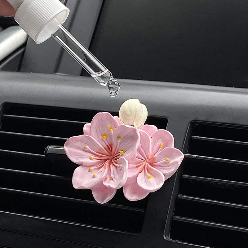 Car Accessories Usa - 1pc 車のファッション小さな絶妙な香水クリップ花の形の空気出口車の芳香剤アロマディフューザー車の装飾アクセサリー