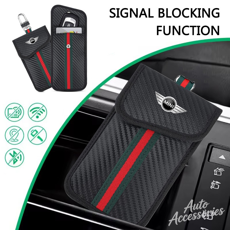 Car Key Signal Blocker - 車のキーケース信号遮断バッグ収納キーホルダーカードバッグアクセサリー BMW ミニクーパークラブマンカントリーマン R55 R56 R57