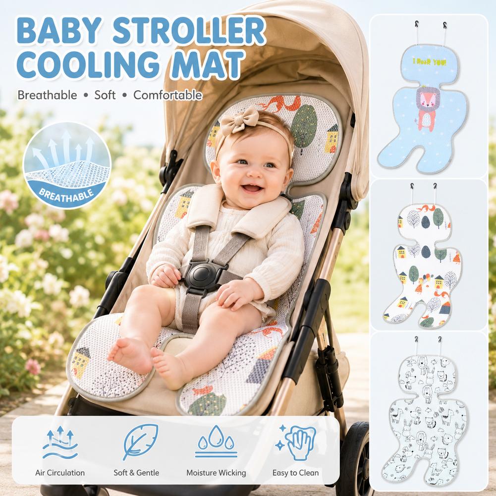 Car Accessories For Baby - ベビーカーシートクッション両面厚く暖かい幼児カーカートマットパッドユニバーサル通気性ベビーカーアクセサリー