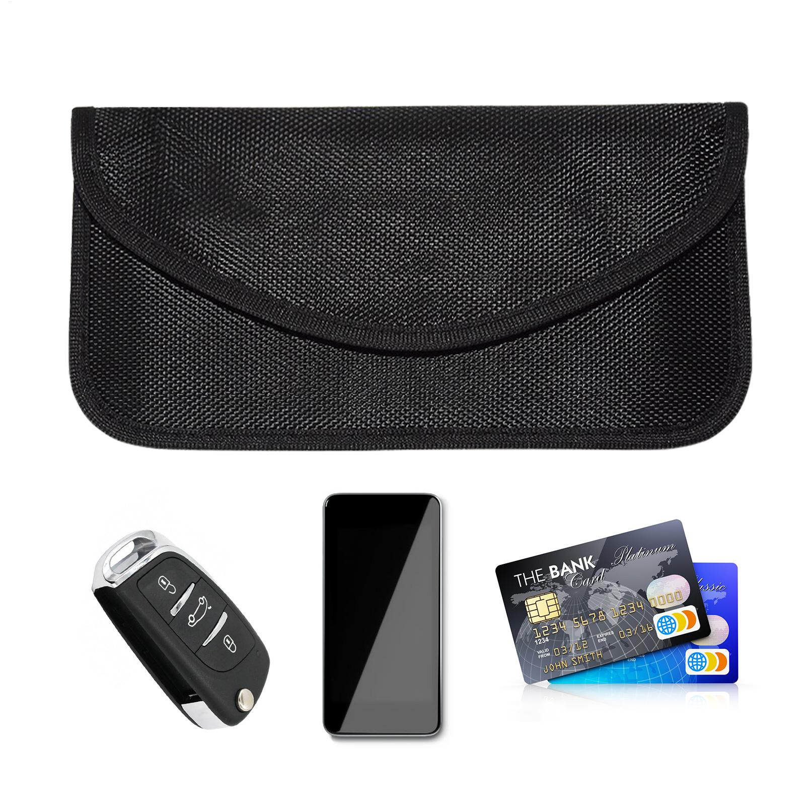 信号遮断バッグ シールドポーチ ウォレットケース ブロックケ - Car Key Signal Blocker のレビューと価格