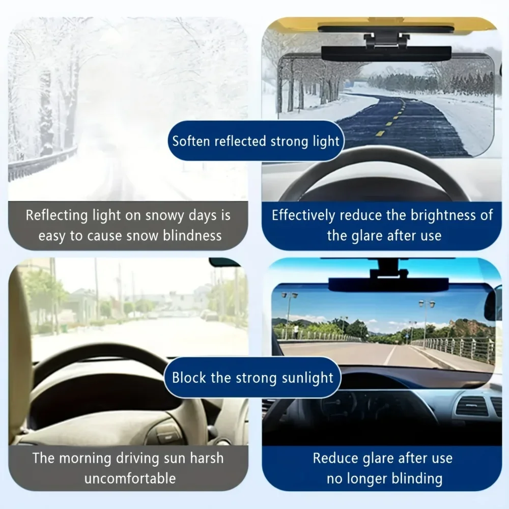 折りたたみ式車用サンバイザー HDアンチグレアサングラス 昼 - Car Accessories For Night Driving のレビューと価格