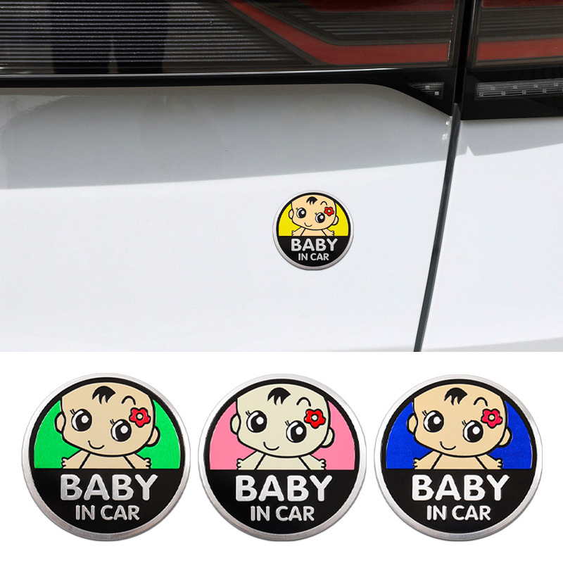 高品質修正 3D 金属アルミ合金警告車のステッカー BABY - Car Accessories For Baby のレビューと価格