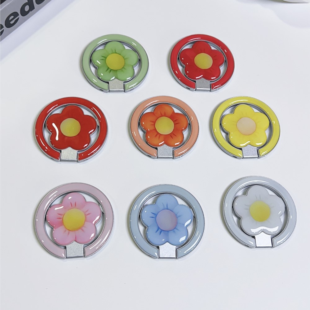 花型マグネット式折りたたみキックスタンド付きスマホリングホル - Car Accessories Cute のレビューと価格