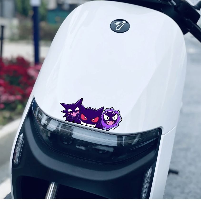 かわいいポケモンゲンガーのアニメカーステッカー、バイク、スク - Car Accessories Cute のレビューと価格
