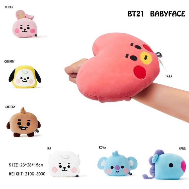 BT21 顔型枕 かわいいファッション漫画風 パーソナライズ - Car Accessories Cute のレビューと価格