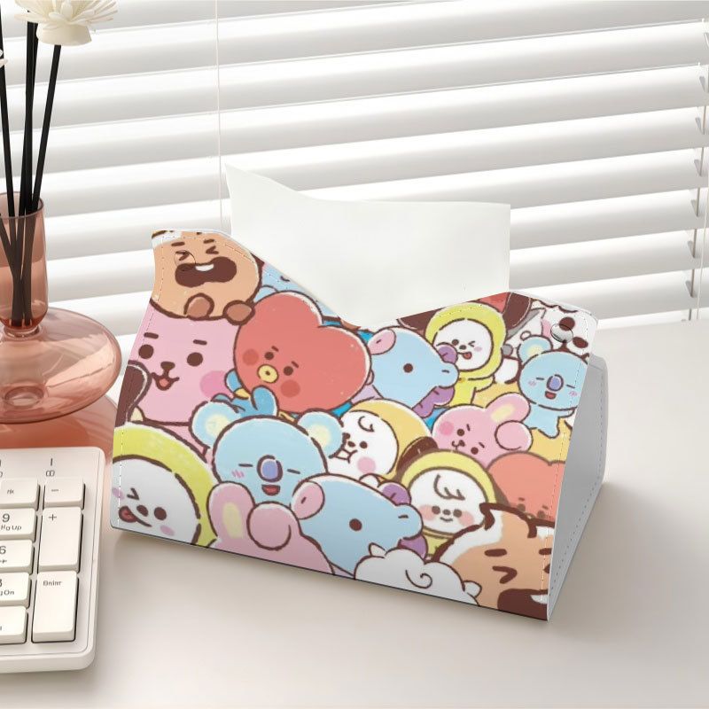 BT21アイドル関連のペーパータオルボックス（漫画の車の配置 - Car Accessories Cute のレビューと価格