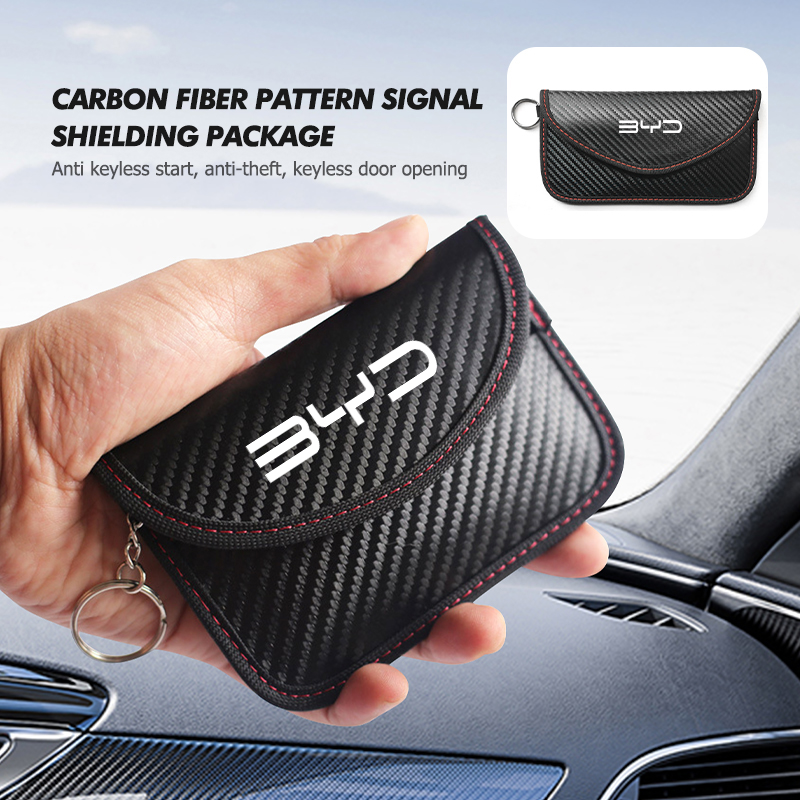 車のキーRFIDブロッカー信号遮断レザーポーチケース財布 B - Car Key Signal Blocker のレビューと価格
