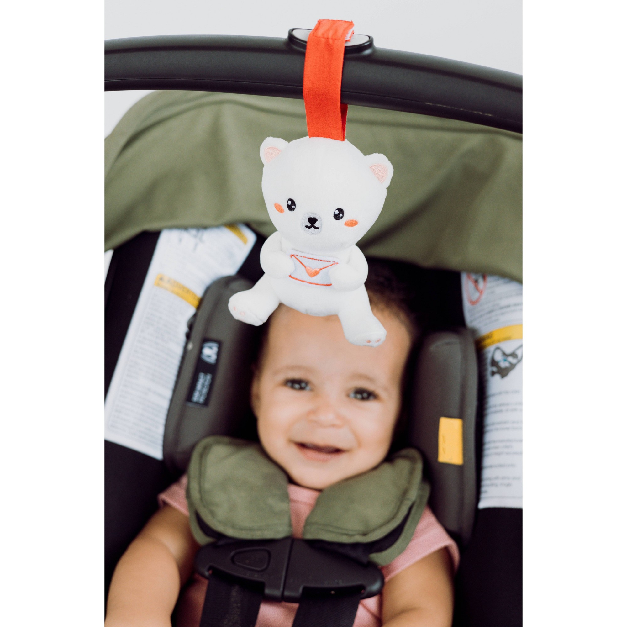 クマのぬいぐるみベビーカーおもちゃ ポリエステル製幼児用カー - Car Accessories For Baby のレビューと価格