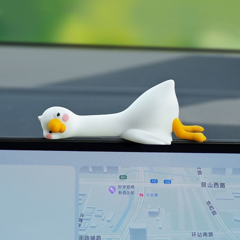 かわいい漫画の白いアヒル車のディスプレイ画面吊り下げ飾り小さ - Car Accessories Cute のレビューと価格