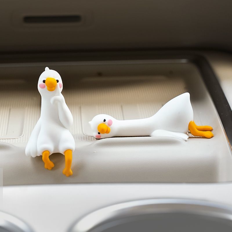 かわいい漫画の白いアヒル車のディスプレイ画面吊り下げ飾り小さ - Car Accessories Cute のレビューと価格