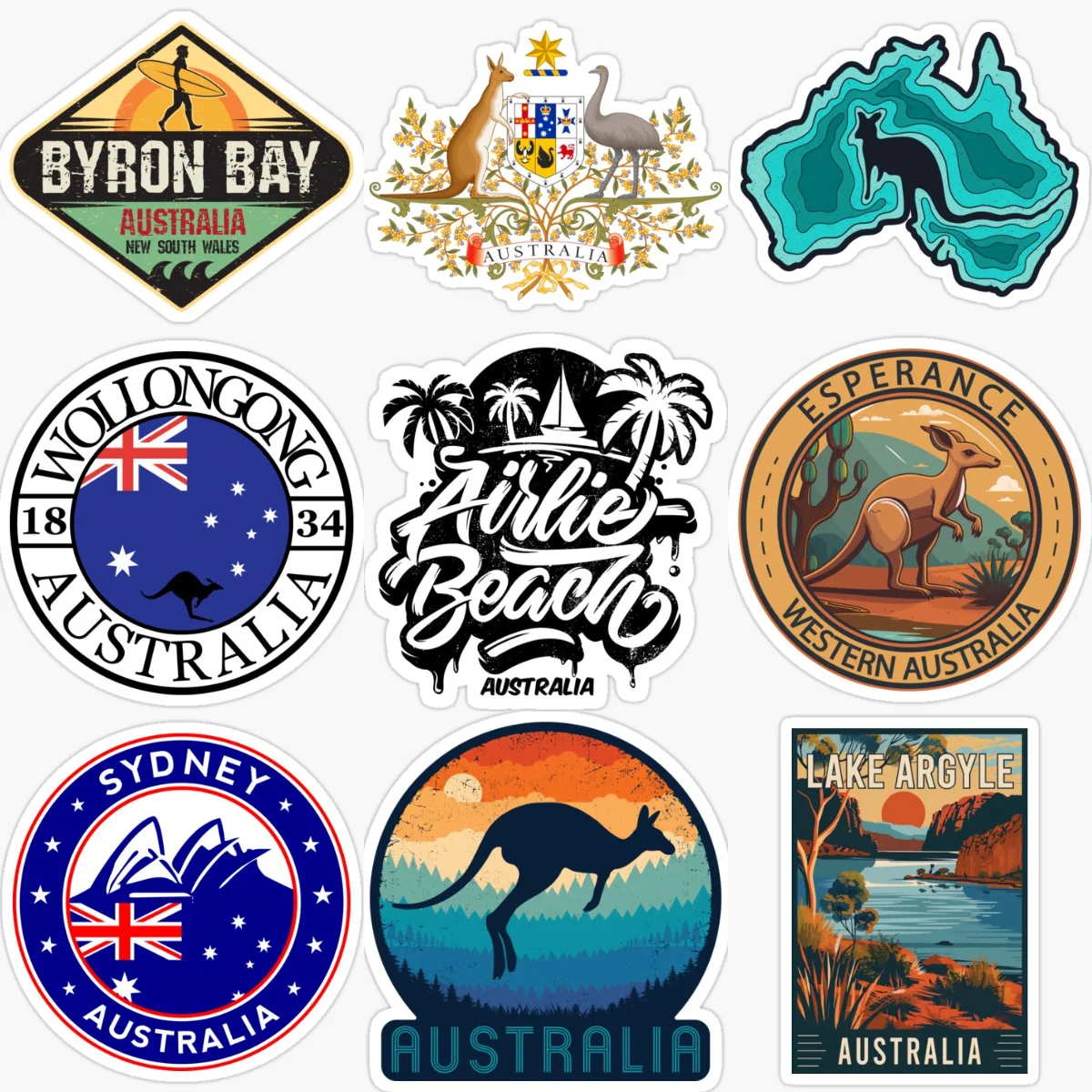 オーストラリア国旗マップカンガルーエンブレムクリエイティブ  - Car Accessories Australia のレビューと価格