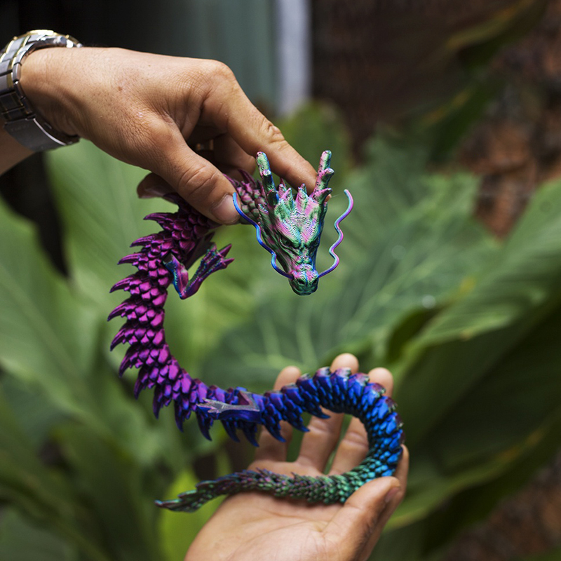 3D印刷されたドラゴンモデルの工芸品,色の変化,関節運動,車 - Car Accessories Xmas のレビューと価格
