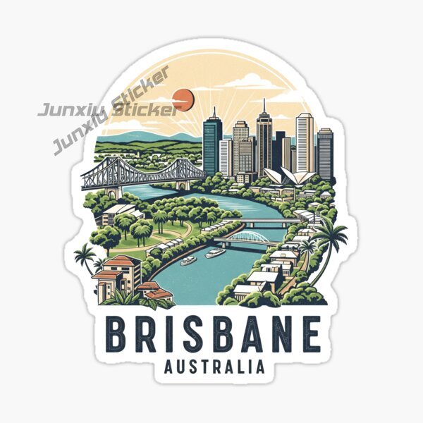 オーストラリアブリスベン旗ビニール自己粘着車ステッカー風景旅 - Car Accessories Australia のレビューと価格