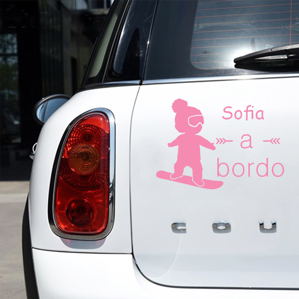 1pc ビニールベビーボルドカラフルな自動車ステッカー車のス - Car Accessories For Baby のレビューと価格