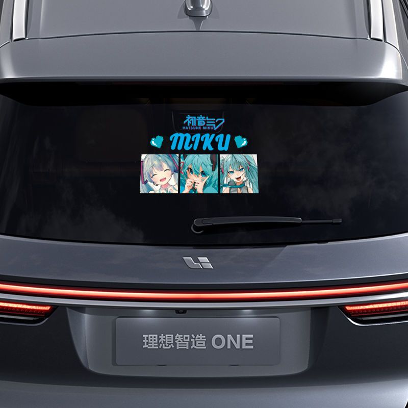 2026年新作クリエイティブ初音ミクアニメ反射ステッカー、車 - Car Accessories Cute のレビューと価格