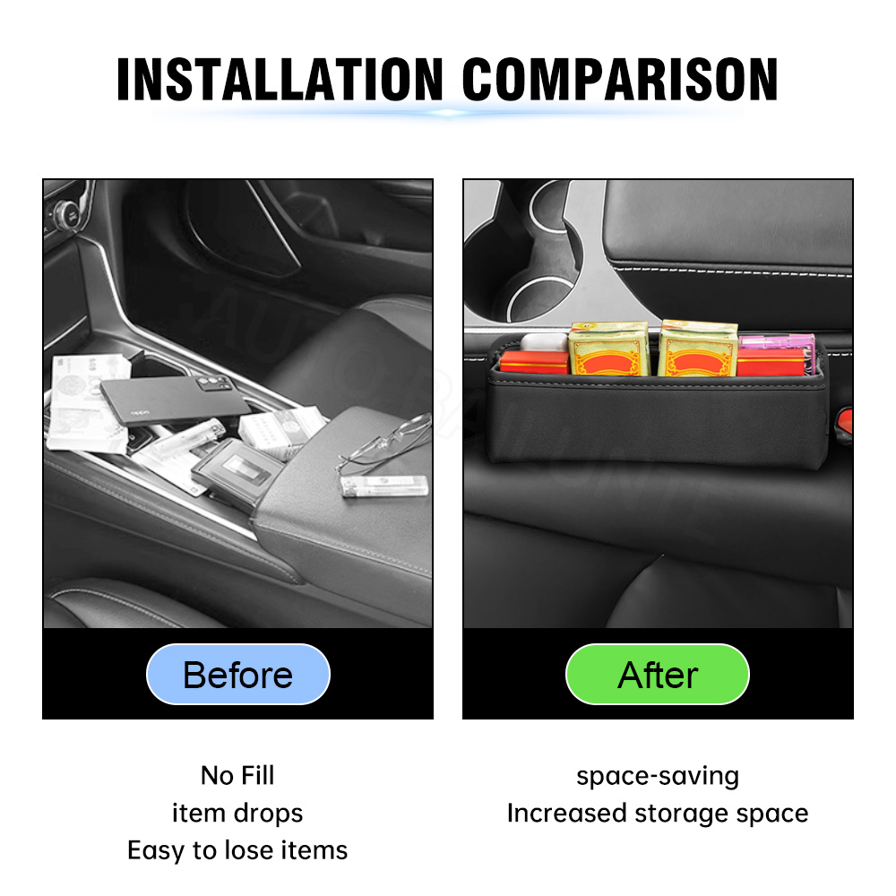 カーシートギャップオーガナイザー収納ボックス革ホンダ ZR- - Car Accessories Honda Crv のレビューと価格