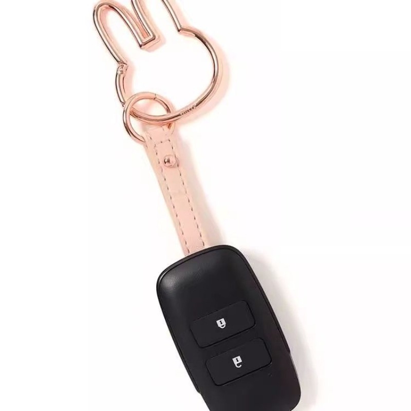 ミッフィー キーホルダー かわいい漫画ウサギの頭のキーリング - Car Accessories Xmas のレビューと価格