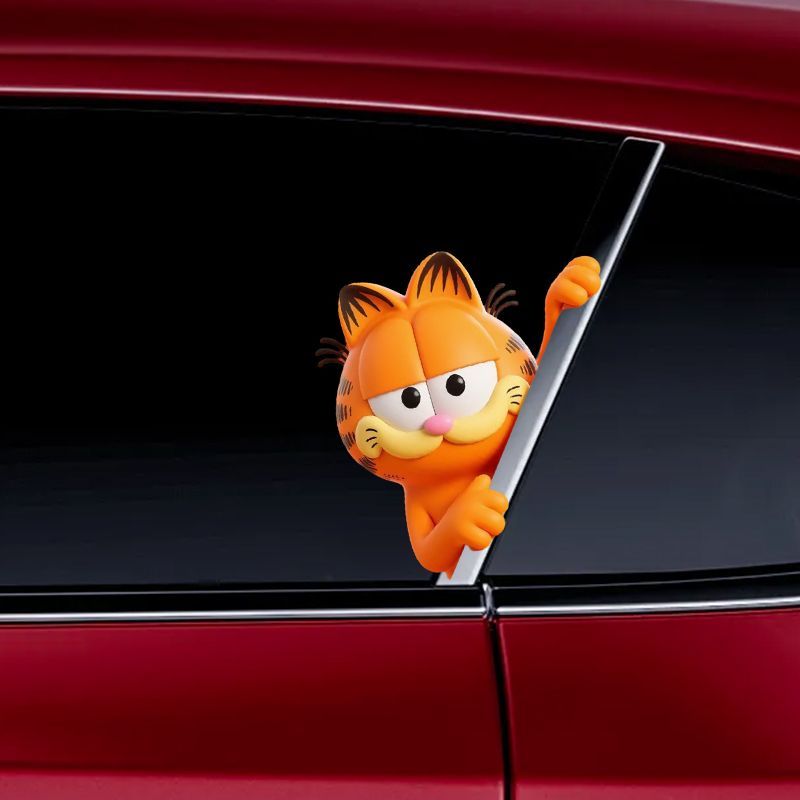 ガーフィールドアニメ漫画かわいい面白い密かに観察しているステ - Car Accessories Cute のレビューと価格