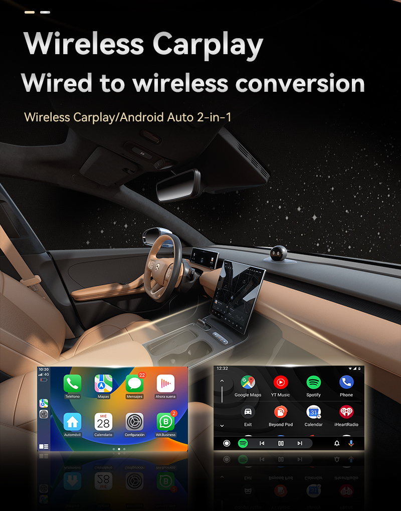 2in1ワイヤレスCarPlayドングル スマートワイヤレス - Car Accessories Usa のレビューと価格