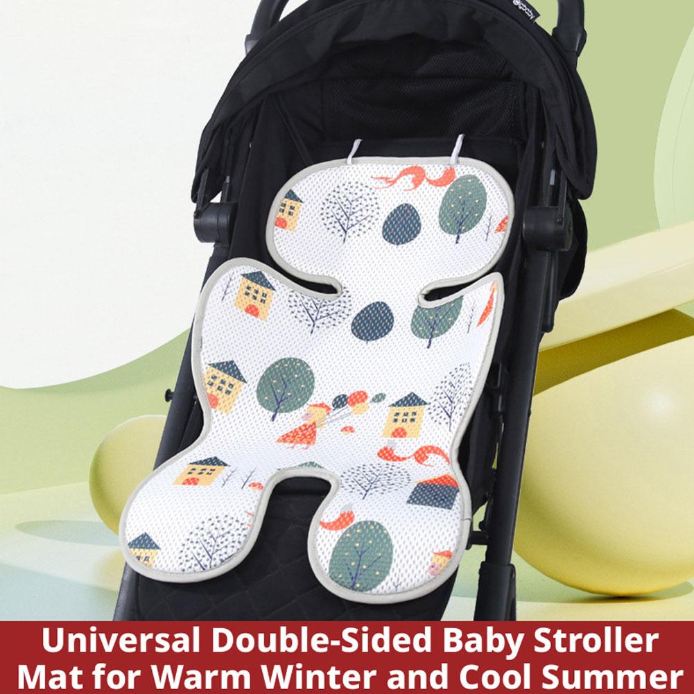 ベビーカーシートクッション両面厚く暖かい幼児カーカートマット - Car Accessories For Baby のレビューと価格