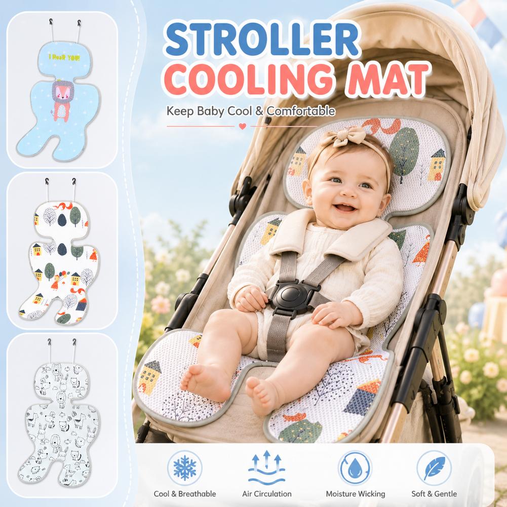 ベビーカーシートクッション両面厚く暖かい幼児カーカートマット - Car Accessories For Baby のレビューと価格