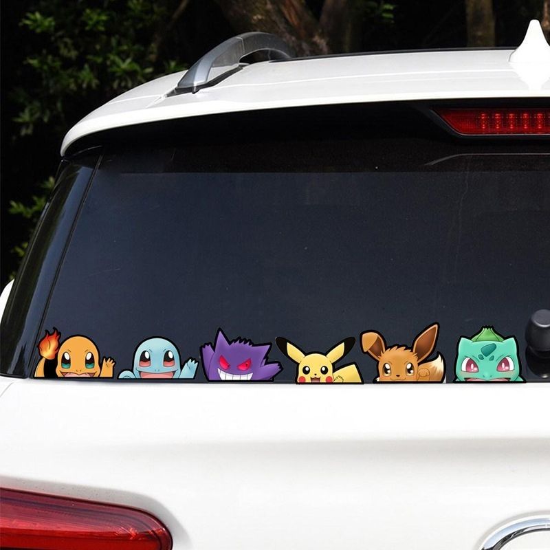 ポケモン車窓ステッカー、ポケモンゲンガー車後部傷防止ステッカ - Car Accessories Cute のレビューと価格