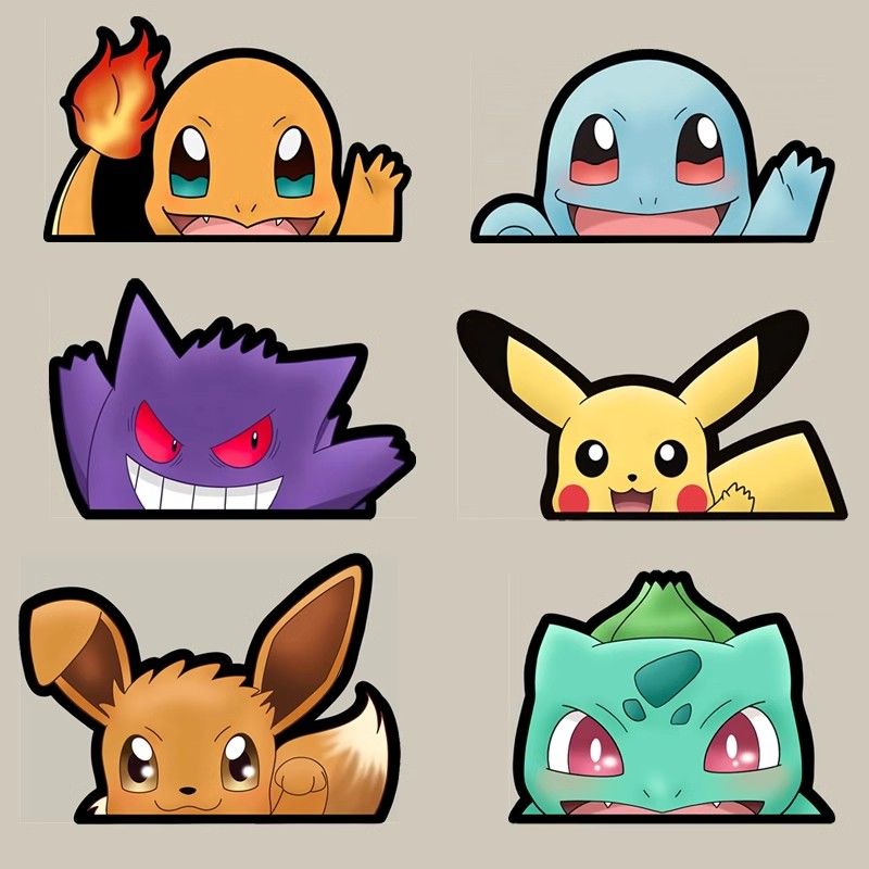 ポケモン車窓ステッカー、ポケモンゲンガー車後部傷防止ステッカ - Car Accessories Cute のレビューと価格