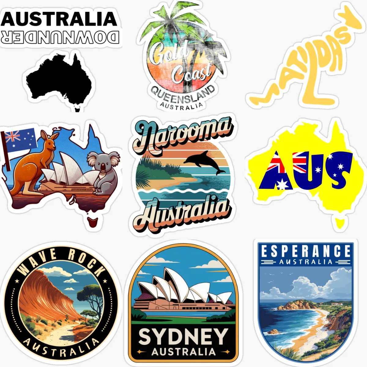 AUS オーストラリア国旗地図風景エンブレムクリエイティブ  - Car Accessories Australia のレビューと価格