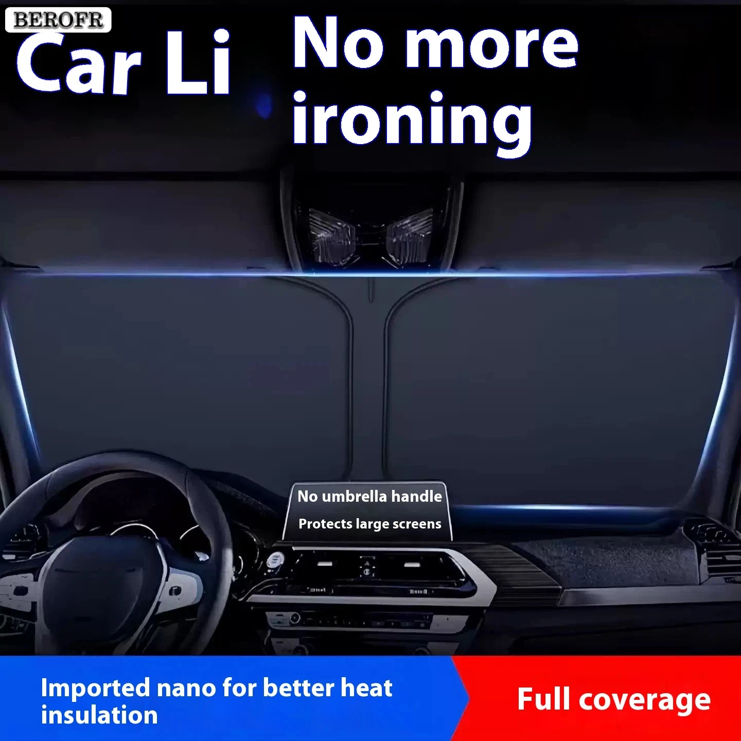 車のフロントガラスサンシェードカバーフロントウィンドウ日焼け - Car Accessories Yate のレビューと価格