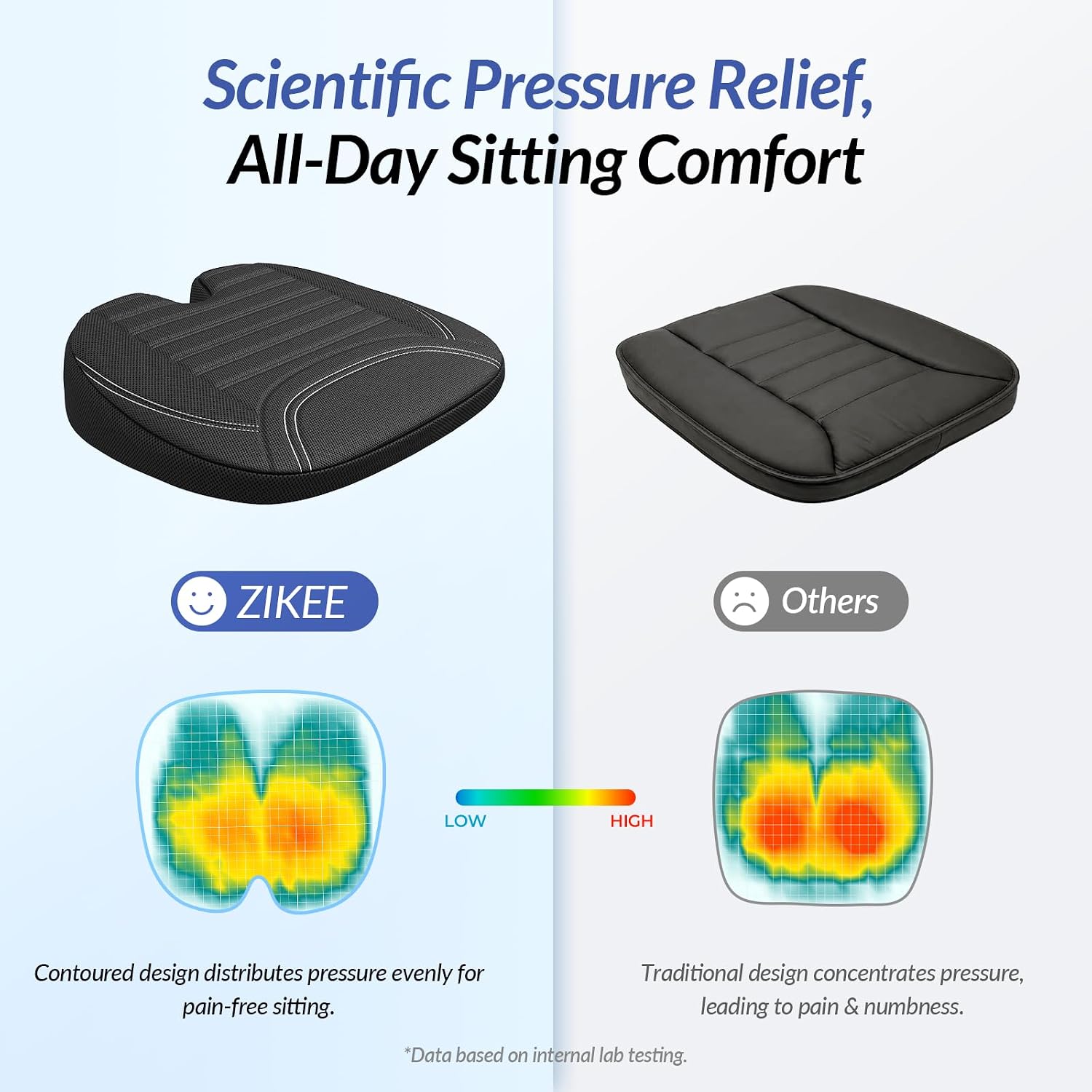 尾骨の痛みを軽減し視界を良くするウェッジ型カーシートクッショ - Car Seat Cushion Memory Foam のレビューと価格